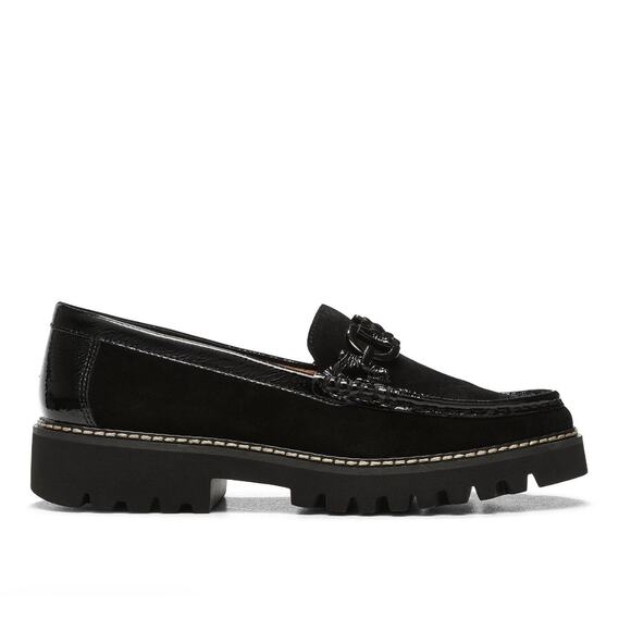 Donald Pliner Womens Helio Loafer EU 37 US 6.5M Black Calf Suede NWOB - Picture 2 of 13